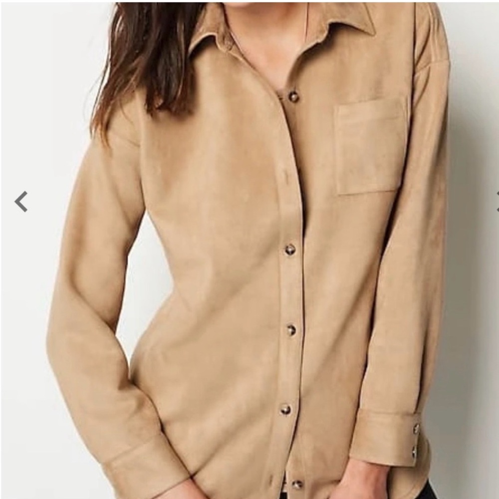 J. Jill Wheat Button-Up Shirt Jacket 3X (22-24)